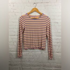 SO Womens Size Large Striped Long Sleeve Top